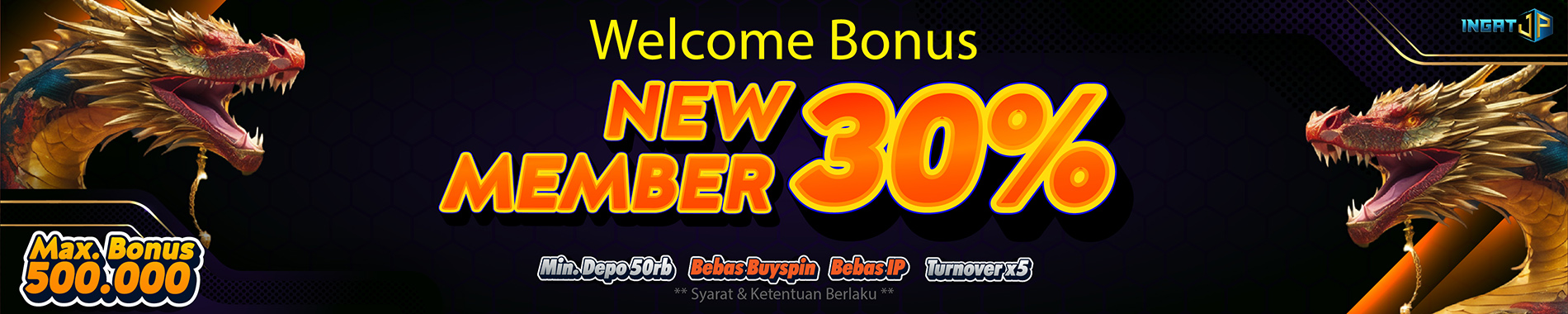 WELCOME BONUS 30%